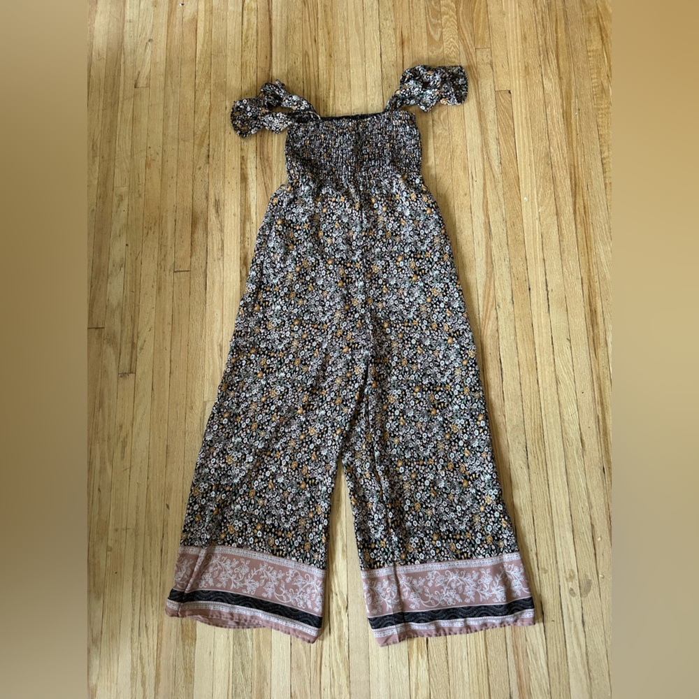 Elegant Floral Off-Shoulder Jumpsuit